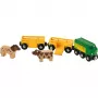 Train Ravensburger BRIO Farm Train 33404 — maateema, mitmevärviline, vanusele 0,3–99