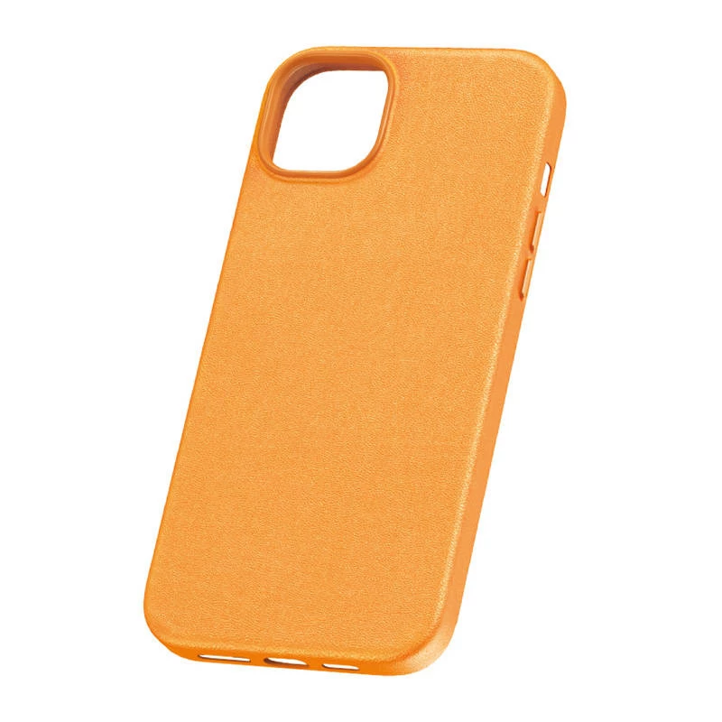 Telefonikate iPhone 15 Plus jaoks Baseus Fauxther seeria (oranž)