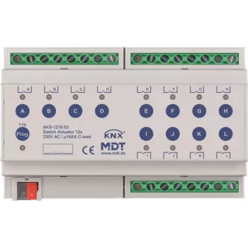 MDT - lülitusajam 12-kanaliline 8TE REG 230VAC 16A C-Last 140uF (AKS-1216.03)