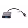 VGA (D-Sub) - Mini DisplayPort adapterkaabel LANBERG AD-0006-BK, 0,2 m, DisplayPort 1.2, 1920×1200@60Hz, emane miniDP, must