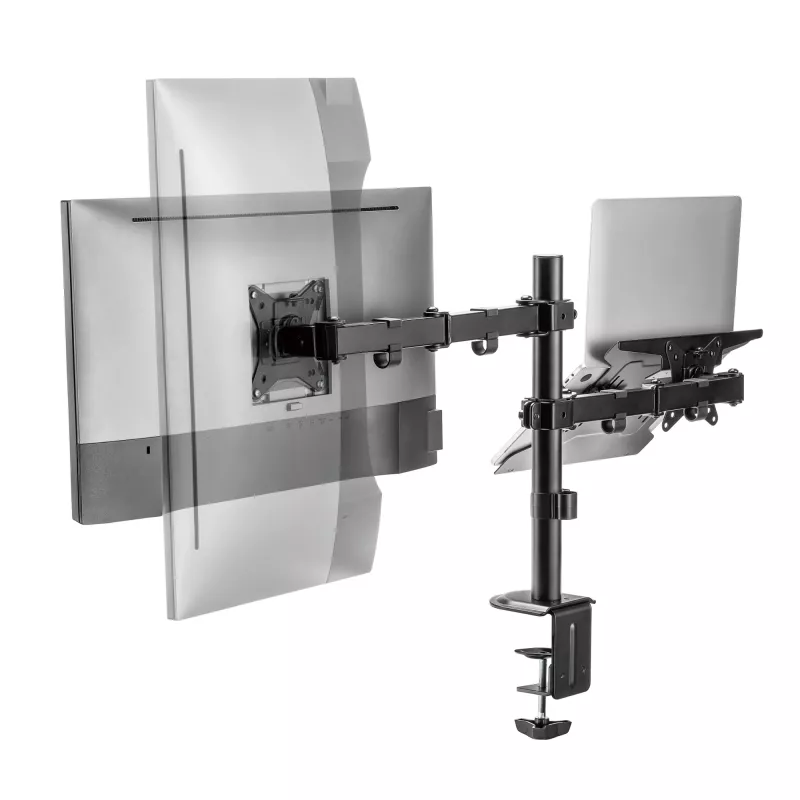 Monitor wall mount SBOX LCD-LM01-2 for 13–27 inch screens, max load 12 kg, VESA 100x100