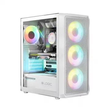 Logic PORTOS ARGB MINIDI USB 3.0 korpus valge