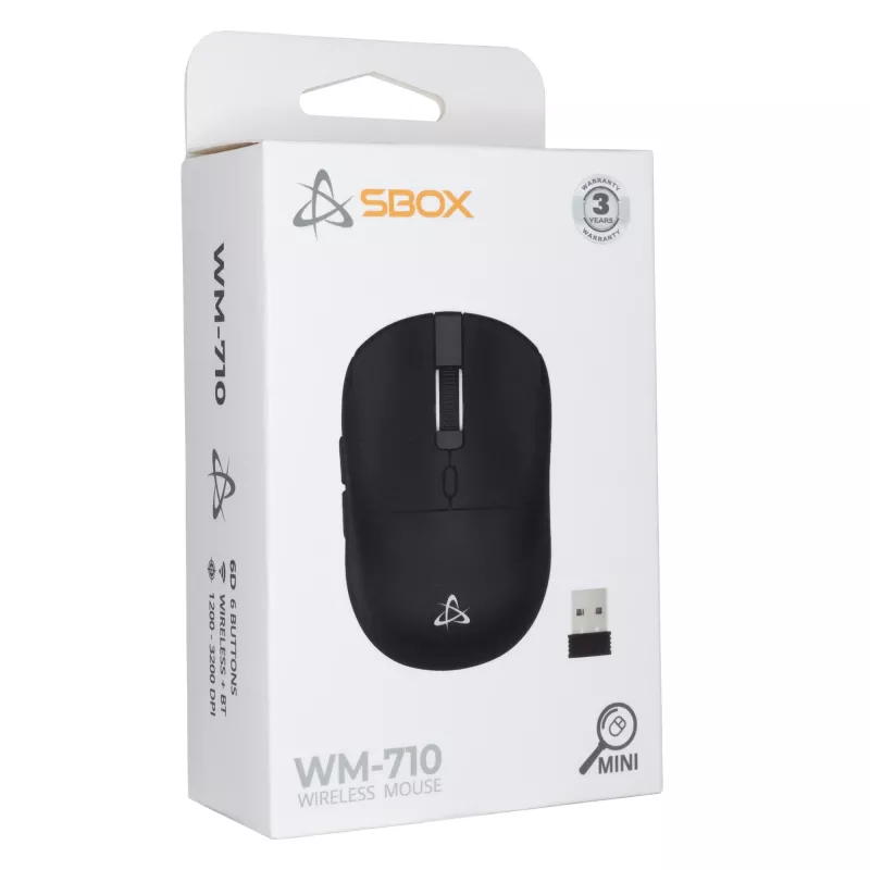 Hiir SBOX WM-710 Must Juhtmevaba