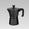 Moka pot Maestro MR-1666-3-Must, manuaalne 3 tassi alumiiniumist kohvimasin, 150 ml, must