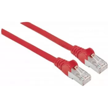 Intellinet võrgu ühenduskaabel, Cat5e, 5 m, punane, CCA, SF/UTP, PVC, RJ45, kullatud kontaktid, takerdumisvastane, kaitsekummiga, eluaegne garantii