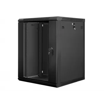 Lanberg seinakinnitusega paigaldusrack-kapp 19'' 15U 600x600mm must (klaasuks)
