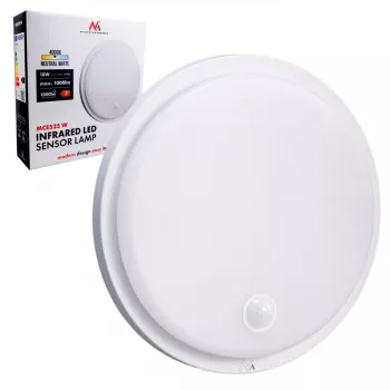 PIR-anduriga LED-lamp MACLEAN MCE525 W — väljas kasutatav liikumisanduriga LED-valgusti