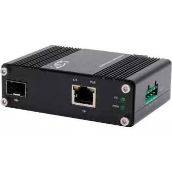 Meediakonverter Exsys EX-60340 PoE+ 60W, töötemperatuur -40°C kuni +75°C