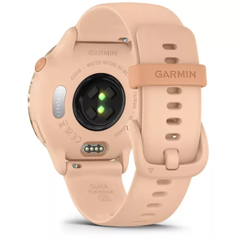Garmin vívoactive 6 3.05 cm (1.2) AMOLED 42 mm Digitaalne 390 x 390 pikslit Puuteekraan Roosa Wi-Fi GPS (satelliit)
