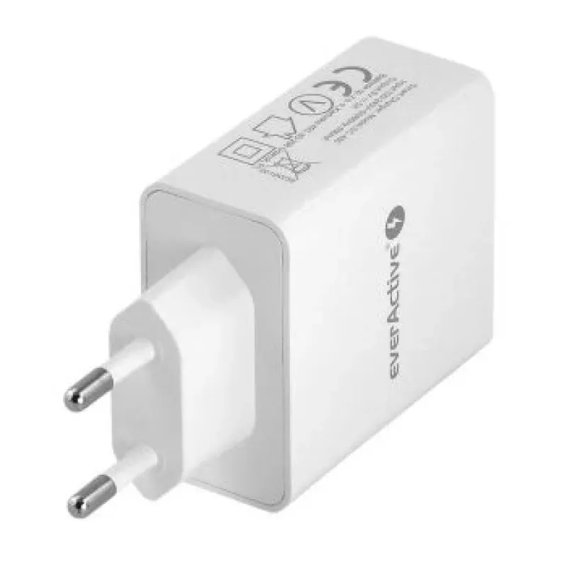 everActive telefonilaadija SC400 4 USB-pordiga, kokku 5A väljund, valge