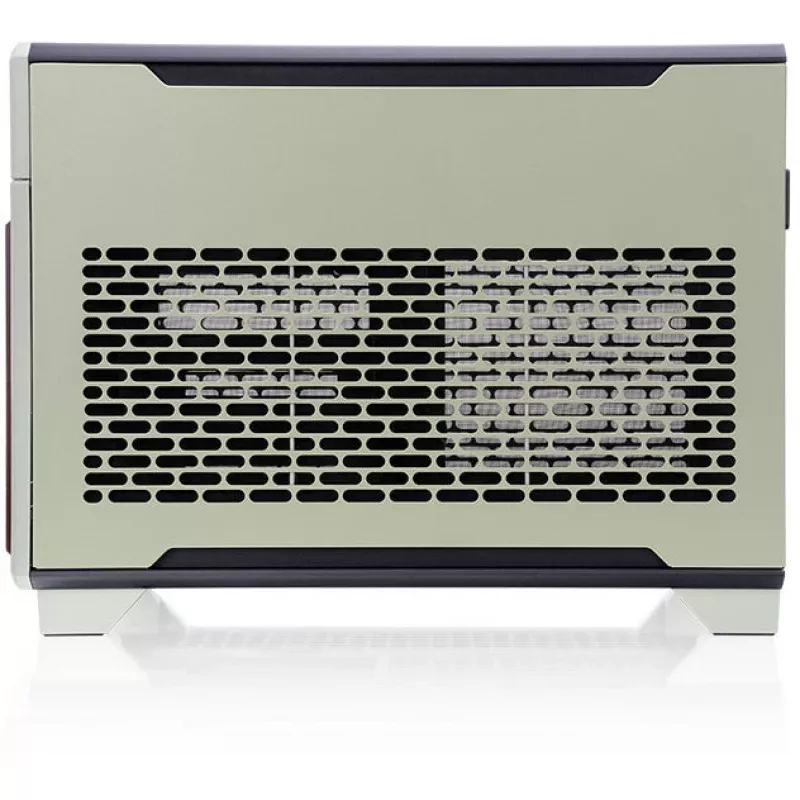 Mini korpus THERMALTAKE TR100 WS Matcha roheline kompaktne disain, mini-ITX/microATX tugi