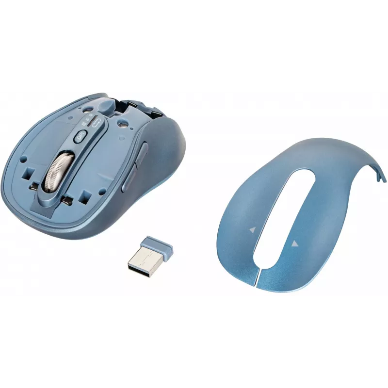 Juhtmevaba hiir YENKEE YMS2010BE kaherežiimiline ergonoomiline, 2,4 GHz USB vastuvõtja + Bluetooth 5.1, 4-astmeline DPI 1000–3200, 6 nuppu