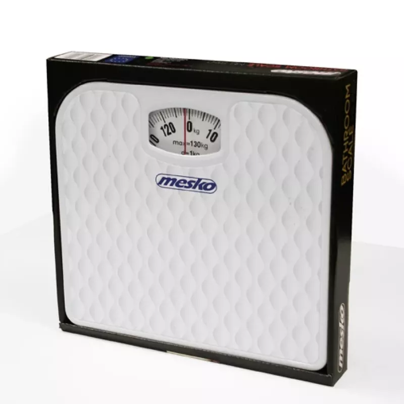 Mehaaniline kaal Mesko MS 8160 Maksimaalne kaal 130 kg Täpsus 1000 g Valge