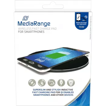 Mobiilseadme laadija MediaRange MRMA118 USB juhtmevaba kiirlaadimine must