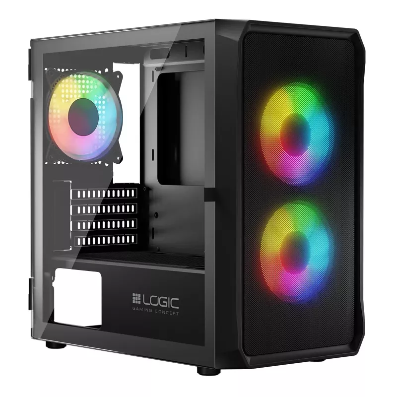Arvutikorpus Logic Concept Portos Mini ARGB Micro ATX Must