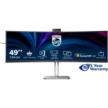 Philips 5000 seeria 49B2U5900CH/00 arvutimonitor 124 cm (48,8 tolli) 5120 x 1440 pikslit Dual QHD LCD must