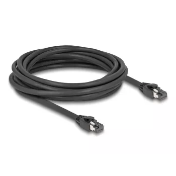 Delock - Võrgukaabel - RJ-45 (M) to RJ-45 (M) - 5,0m - 7,5 mm - S/FTP - CAT 8,1 - Halogeenivaba, Haakumisvaba, kuni 40 Gbps andmeedastuskiirus - Must (80236)