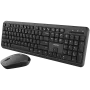 Juhtmevaba klaviatuuri ja hiire komplekt CANYON CNS-HSETW02-UK/US Must Velvet — kompaktne juhtmevaba komplekt koos USB-vastuvõtjaga