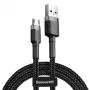 Baseus Cafule 2.4A 1m Micro USB kaabel (hall/must)