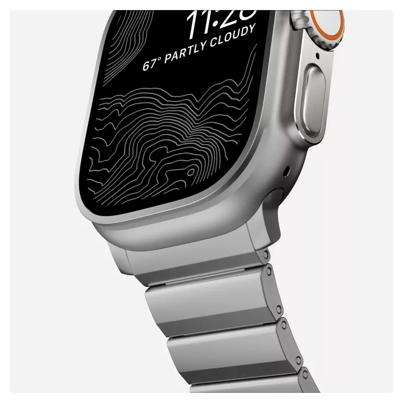 NOMAD Titanium Band for Apple Watch 46mm/49mm Hõbedane