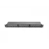 Patch panel 1U LANBERG PPS6-1024-B, 24 pordiga Cat6, metallist, must, 442×114,5×44,5 mm