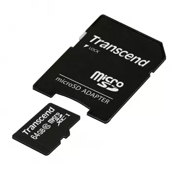 Välkmälu Transcend 64GB MicroSDXC Class 10 Adapteriga