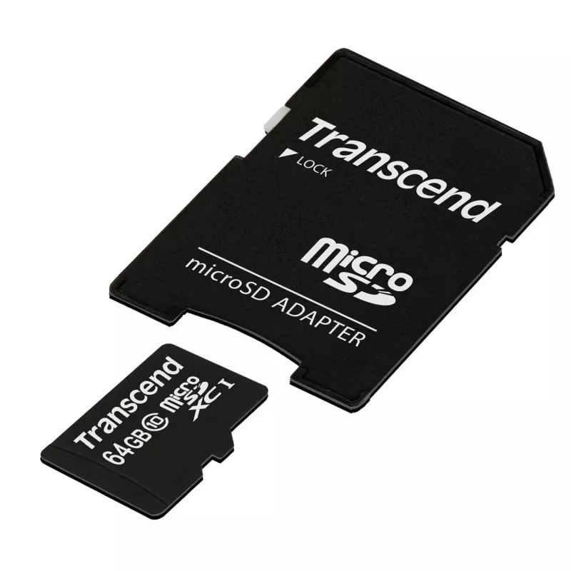Välkmälu Transcend 64GB MicroSDXC Class 10 Adapteriga