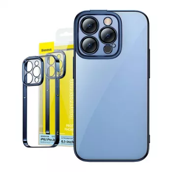 Kaitseümbris Baseus iPhone 14 Pro jaoks — läbipaistev glitter sinine