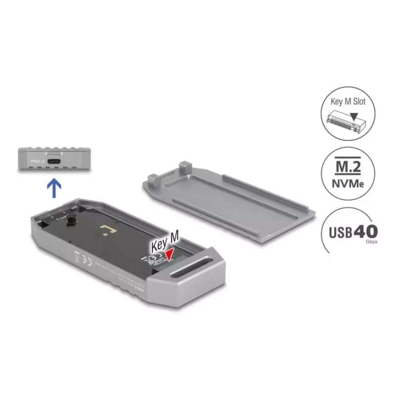 SSD-korpus DeLOCK 42033 Hall M.2 PCI Express 40 Gbit/s