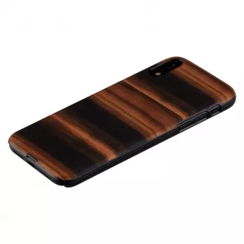 Nutitelefoni ümbris man and wood iPhone XR-ile — eebenmust, kaitsev kõva kest