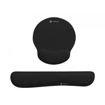 NATEC hiirematt randmetugi Chipmunk 2 in 1 ergonoomiline komplekt must