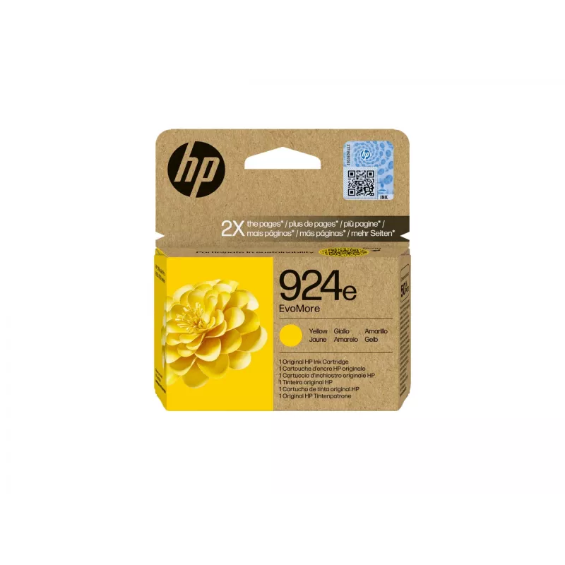 HP 924e EvoMore kollane originaal tindikassett
