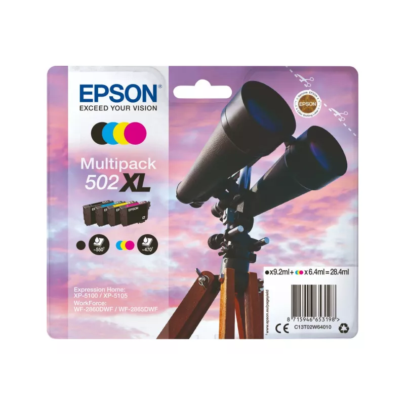 Epson 502 XL toonerikassett 4 tk Ühilduv Must, tsüaan, magenta, Kollane