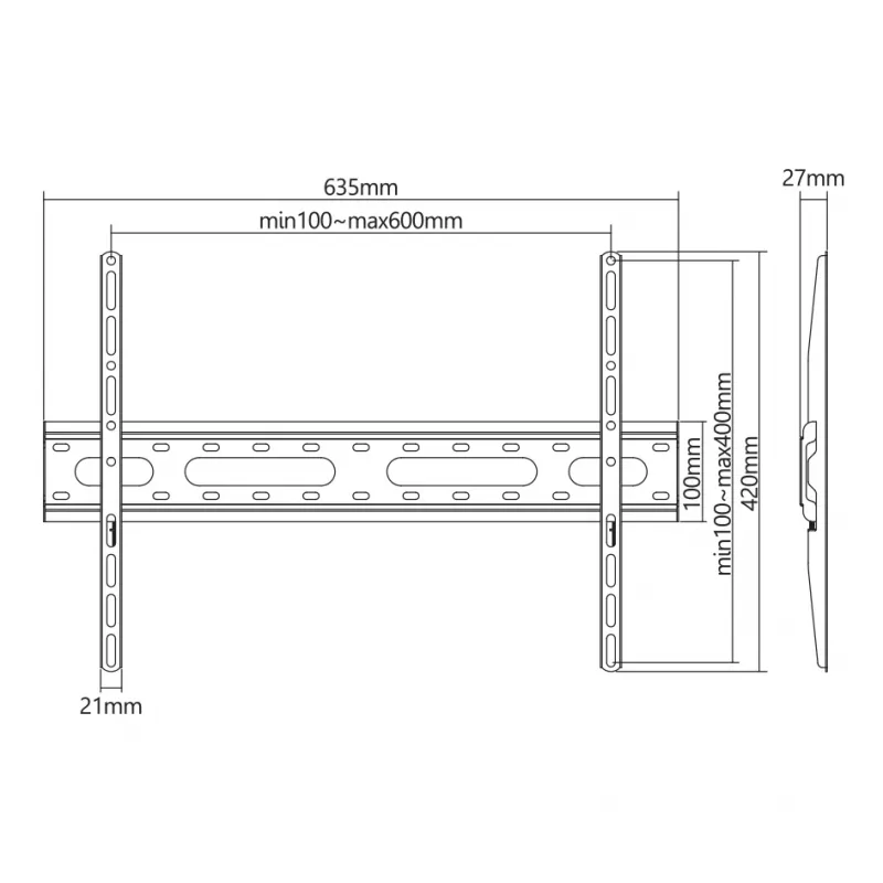SBOX PLB-2546F-2 kinnitusklamber 37–80 mm, koormus 45 kg, plaat 600×400 mm