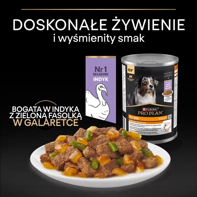 PURINA Pro Plan Everyday nutrition Kõik suurused Täiskasvanud Türgi tarretises - märg koeratoit - 400g