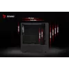 PC kuubikujuline korpus SAVIO Noctis Glass RGB — must, ATX/Micro-ATX, 210×410×450 mm, 3×120 mm esiventilaatorid