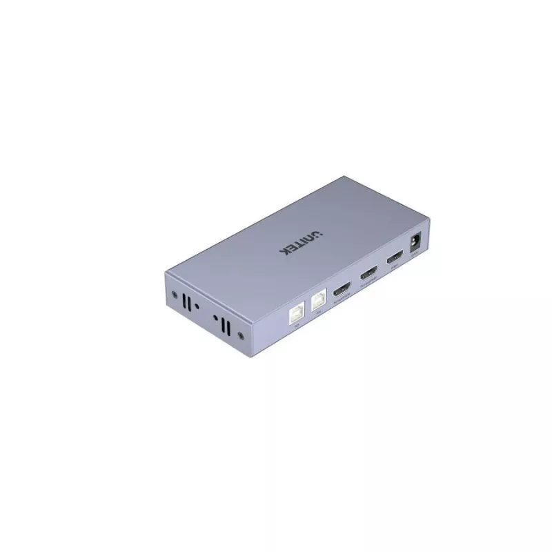 KVM-lüliti Unitek V307A USB HDMI 2-pordiline 4K Ultra HD 3840x2160@60Hz HDCP 2.2, metallkorpus, hall