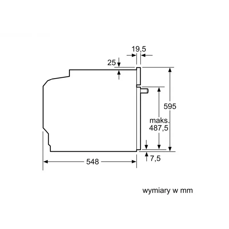 Sisseehitatav elektriahi Bosch HBG537FB4 mahutavusega 71 L, 4D kuum õhk, EcoClean, grill, termomeetri sond