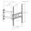 TV seinakinnitus SBOX PLB-3644-2 32–55-tollistele teleritele, kuni 35 kg, VESA 400x400