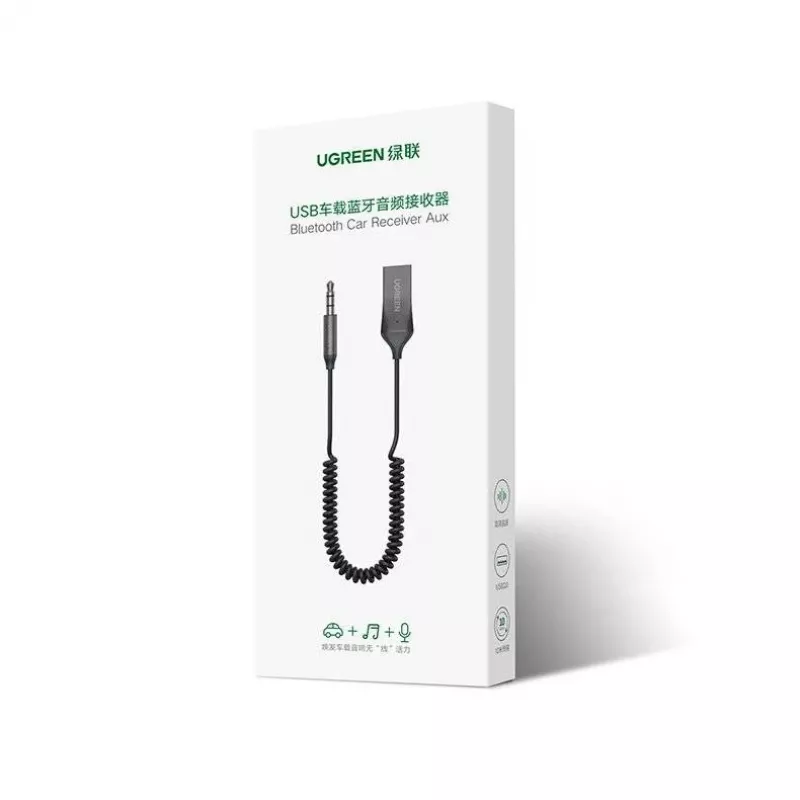 Audio receiver UGREEN CM309 Bluetooth 5.0 USB with 3.5 mm AUX jack, must, 20–20000 Hz