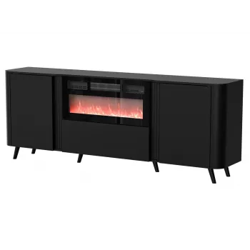 Cama Meble Volare kummut, 200 x 39 x 75 cm, must, puitlaastplaat, 16 mm raam