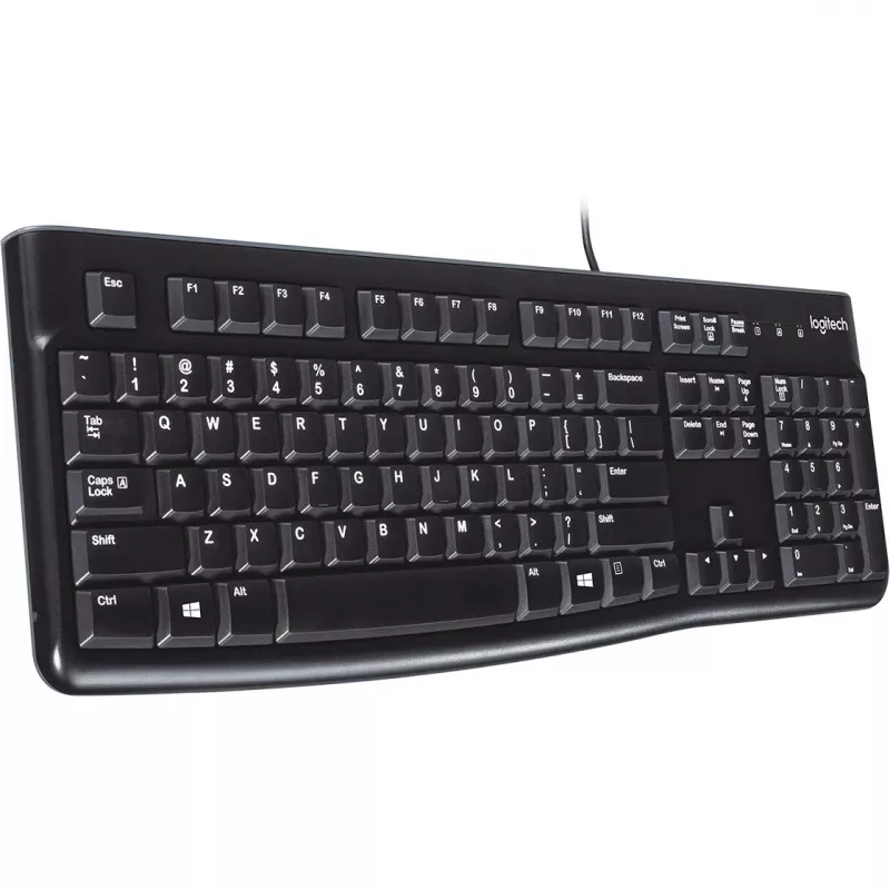 Logitech K120 klaviatuur USB QWERTY hispaania must (920-002499)
