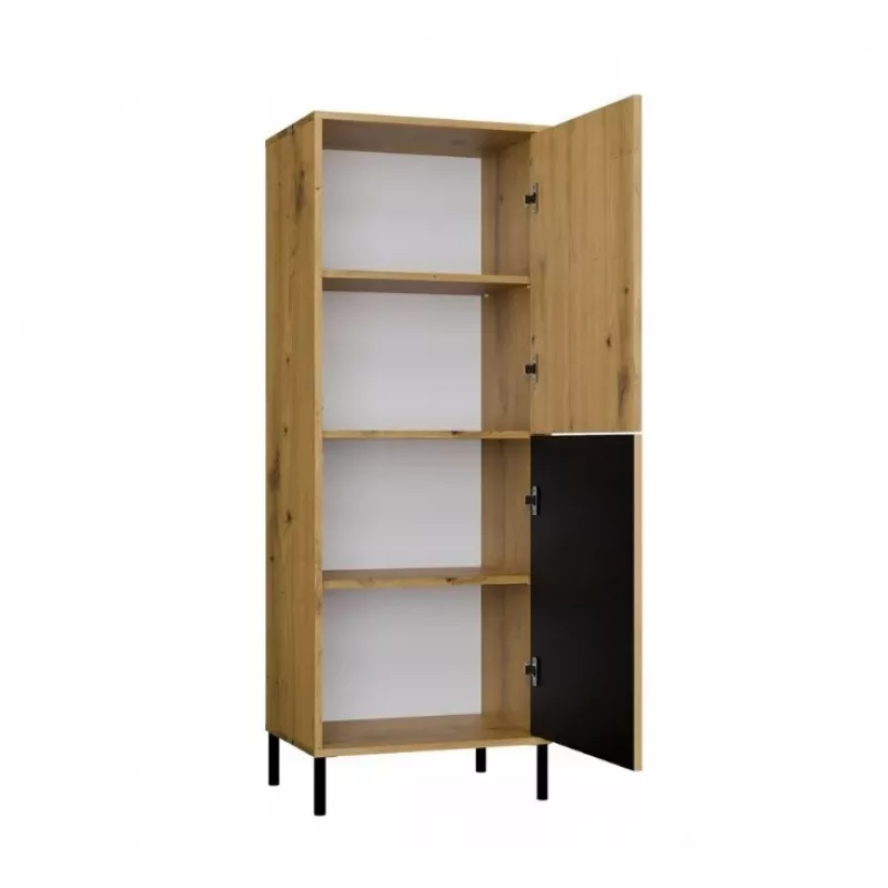 KAMARO 2DK õhuke/GŁ tamm ARTISAN DISPLAY CABINET
