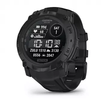Nutikell GARMIN Instinct — 45 mm, 3,05 cm (1,2-tolline) AMOLED 390×390 puuteekraan, 4 GB, GPS, silikoonrihm must, 53 g