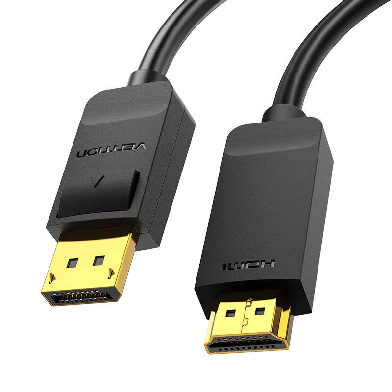 DisplayPort-HDMI-kaabli adapter Vention HAGBH, 2 m, must, 7 mm läbimõõt