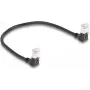 DeLOCK võrgukaabel RJ45 Cat.6A S/FTP õhuke 90° 0,25 m must