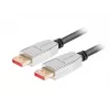 DisplayPort-kaabel LANBERG CA-DPDP-20CU-0010-BK — DisplayPort-DisplayPort, 1 m, Must/Hõbedane