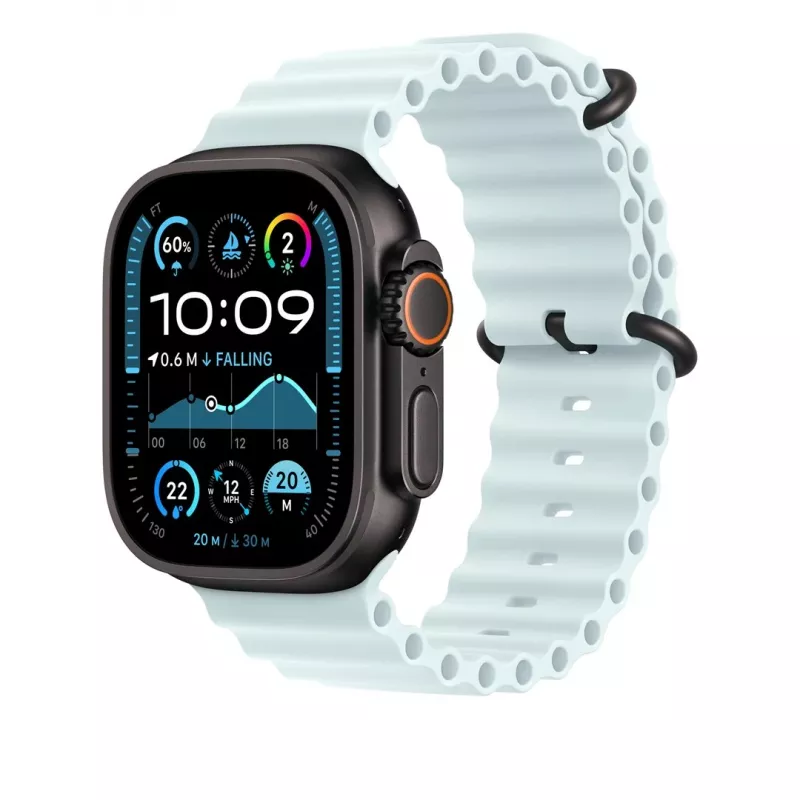 Apple 49mm Ice Sinine Ocean kellarihm - must titaanviimistlus