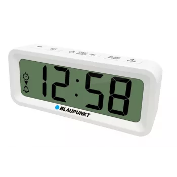 Äratuskell BLAUPUNKT CL04WH multifunktsionaalne kell, valge — termomeeter, kalender, kordusäratus, 88×37×21 mm