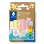 Modelleerimissavi Staedtler Noris Jumbo Pastel 842P C6 — pehme, lihtne vormida, sorteeritud pastellvärvides